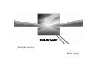 Blaupunkt ACR-3230 - Owners Manual